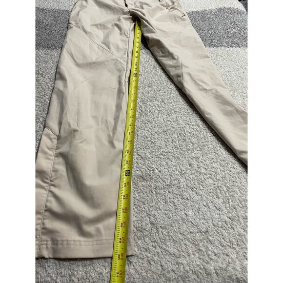 Nike Performance Pants Womens Small Golf Hiking Stretch Zip Pocket Cream Khaki - Picture 3 of 16